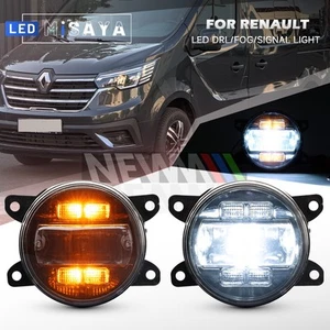 LED Fog Light+Yellow/White DRL Kit for Renault Clio Megane Trafic Master Twingo - Picture 1 of 15