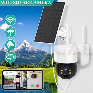 Cámara de seguridad solar alimentada por batería exterior inalámbrica WiFi IP CCTV PTZ cámara - Imagen 1 de 13