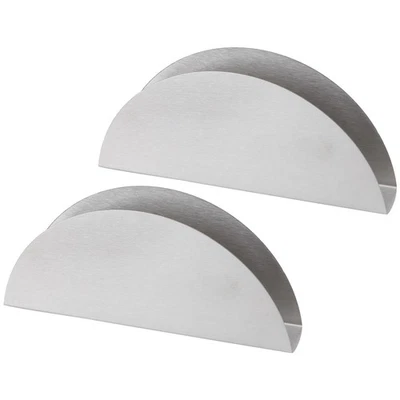  2 Pcs Porta Tovaglioli Portatovaglioli Rastrelliera in Acciaio Inossidabile - Immagine 1 di 4