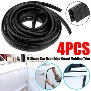 4PCS 16FT U Shape Rubber Seal Car Door Edge Guard Molding Trim Protectors Strips - Foto 1 di 24
