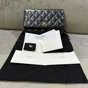 CHANEL Wallet on Chain WOC in Black Caviar, 2021, Gold Hardware, WITH RECEIPT - Picture 1 of 15