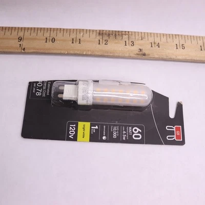 Feit Electric LED Light Bulb Bright White T4 G9 3000K 60W 1004503722 - Image 1 of 4