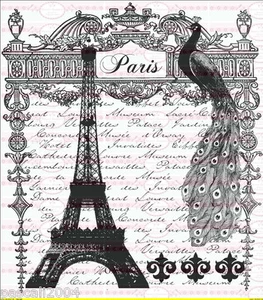 Shabby Vintage Bügelbild Paris Eifelturm   NO. 51 - Bild 1 von 1