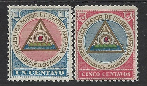 Salvador Scot # 175 - 176 Mint Never Hinged General Issue vintage Stamps Cover