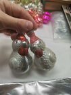 Lot of 2 Vintage USSR Christmas Glass Ornament New Year Soviet Union