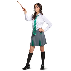 Damen/Teenager Harry Potter Slytherin Halloween Kostüm Uniform Rock Jr S M L XL - Bild 1 von 4