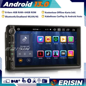 8-Kern Doppel 2Din Android 13 Autoradio GPS DAB+ CarPlay WiFi OBD2 Bluetooth DTV - Bild 1 von 21