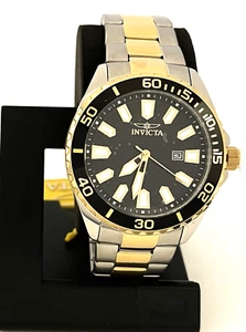 INVICTA MENS PRO DIVER SILVER WITH GOLD STAINLESS STEEL WATCH 47342 - Picture 1 of 10