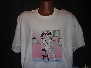 Betty Boop rosa Krankenschwester Boop T-Shirt 100 % Baumwolle Jugend- und Erwachsenengröße - Bild 1 von 3