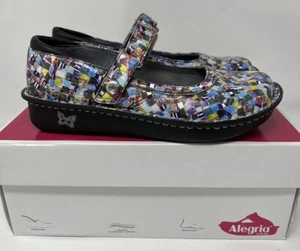 Alegria Belle Multi Cube Print Mary Janes Multicolor Size 36 US 6/6.5 - Picture 1 of 6