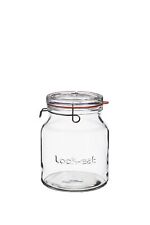 Luigi Bormioli Lock-Eat Glass Jar Food Storage Container Kitchen Glassware - 2 L