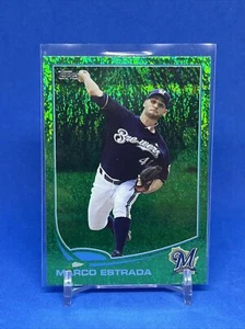 2013 Topps Emerald Green Parallel Marco Estrada #439 Milwaukee Brewers  - Picture 1 of 2