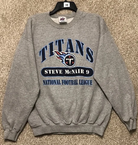 Vintage Tennessee Titans NFL Steve McNair #9 Crewneck Sweatshirt Size Large Cover