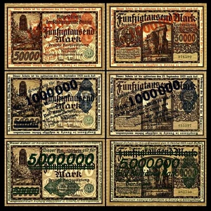 1 - 5 Million Mark - City of Gdansk - Overprint 1923 - Reproduction - Picture 1 of 3