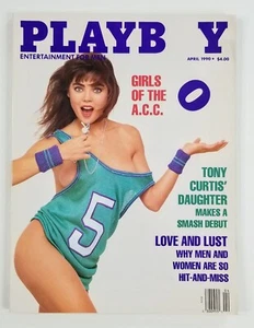 Playboy Magazine April 1990 Cover: Deborah Driggs Playmate: Lisa Matthews - Picture 1 of 4