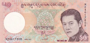 Bhutan, 50 Ngultrum, 2021, UNC, p31 , Serial Number: M24617808 - Picture 1 of 2