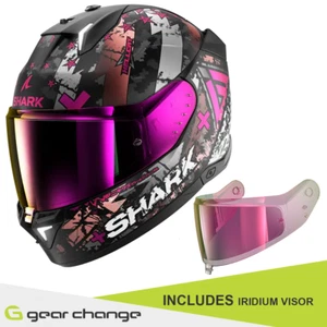 Casco de motocicleta Shark Skwal i3 Hellcat mate KUV - Incluye visera de iridio - Imagen 1 de 10