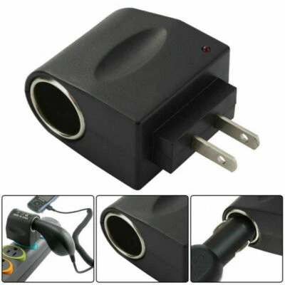 AC Wall Outlet To 12V DC Lighter Car Cigarette Socket Adapter Phone charger US - Image 1 of 4