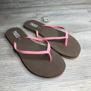 Tkees Beach rosa Delfin Sandalen Riemen-Flip-Flops Damengröße 10 - Bild 1 von 6