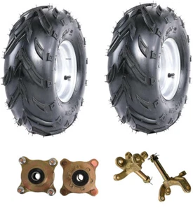 2pc 16x8-7 Tyre Rim Wheel 4 Bolt Stub Axle Hub for ATV Quad Mower Go Kart Buggy - Bild 1 von 11
