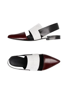 Alexander Wang IRENE beet white black Leather shoes flats embossed pointy 37.5 - Picture 1 of 11