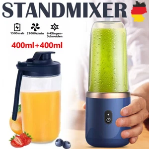 Smoothie Maker Standmixer kitchen chopper ice multifunctional mixer 400+400ml - Bild 1 von 13