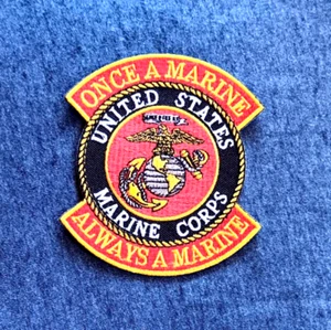 ONCE A MARINE ALWAYS A MARINE... (4") Military Patch PM0067 EE - Picture 1 of 1