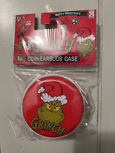 New! Grinch And Cindy Lou Coin Purse Ear Bud Cases