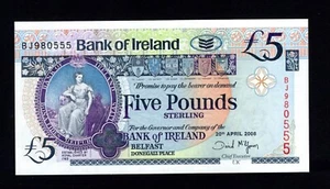 Ireland (northen) 5 pounds 2008 * P-83 * UNC * - Picture 1 of 2