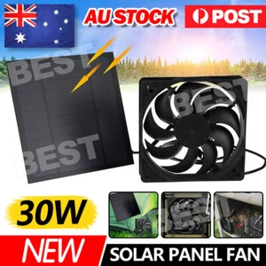 30W Solar Powered Panel Exhaust Roof Attic Fan Air Ventilation Vent Van For Pet - Picture 1 of 9