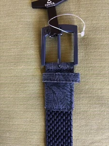 NEW Cuater By Travis Mathew Infinity Pool Stretch Golf Belt Gray BLUE STRIPE 32 - Picture 1 of 4