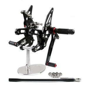 Rearsets Footpegs Pedals Fit for Kawasaki ZX-10R Ninja 2008-2010 Black UK - Picture 1 of 4
