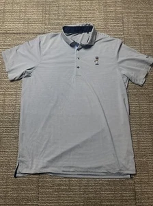 Greyson Polo Shirt Mens XL Gray Striped Short Sleeve Polyester Spandex WolfCreek - Picture 1 of 14