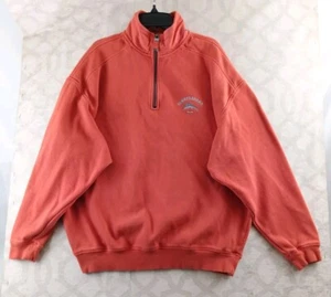 Tommy Bahama Relax Pullover Herren Medium Rot 1/4 Reißverschluss Langarm - Bild 1 von 8