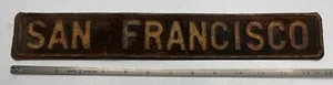 ANTIKER ORIGINAL "SAN FRANCISCO "1920er JAHRE NUMMERNSCHILDAUFSATZ 14" - Bild 1 von 5