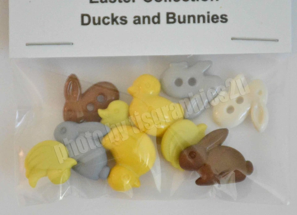 Ducks & Bunnies / Easter Craft Buttons / Buttons Galore / Sew-Thru & Shank - Image 1 of 2