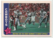 1985 Fleer Team Action Waiting for the Right Moment to Burst Upfield Dallas