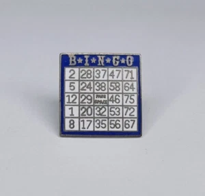 Vintage Enamel Pin Bingo Game Novelty Pin Made In Taiwan - Picture 1 of 14