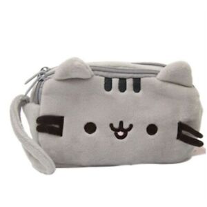 Portable Cartoon Plush Cute Cat Pencil Case Cosmetics Pouchs For Travel Ladies