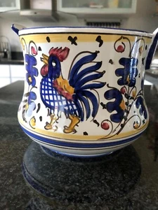 Schöner KeramikTopf  Arte Deruta Etrusca -  14 cm hoch , Durchmesser 16 cm - Bild 1 von 3