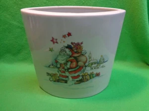 Porzellan Vase Nikolaus bringt die Geschenke 23 x 23 cm - Picture 1 of 2