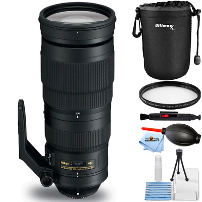 Nikon AF-S NIKKOR 200-500mm f/5.6E ED VR Lens 20058 - Essential UV Filter Bundle - Image 1 of 4