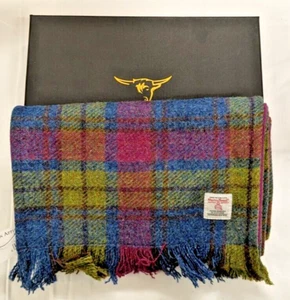 Auténtica bufanda de tweed Harris Glen Appin lana forrada flecos 155x25 cm COL046 - Imagen 1 de 4