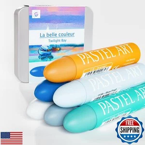 6 Pack Jumbo Oil Pastels Set (14 x 84 mm), Soft Oil Pastels with Vibrant Colo - Picture 1 of 5