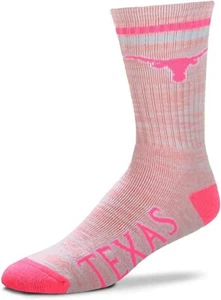 Texas Longhorns Ladies Pretty in Pink Deuce Crew Socks - Picture 1 of 1