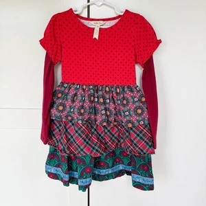Matilda Jane Holly Jolly Holiday Dress Size 6- Girls Christmas Dress - Picture 1 of 4