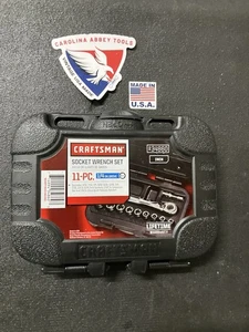 NOS Vintage Sears Craftsman 11pc 1/4" Drive Socket Wrench Set w/ Case 34860 USA - Bild 1 von 4