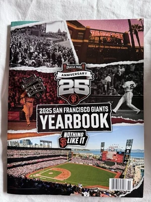San Francisco Giants 25th Anniversary Oracle Park Pin and Yearbook - Image 1 of 3