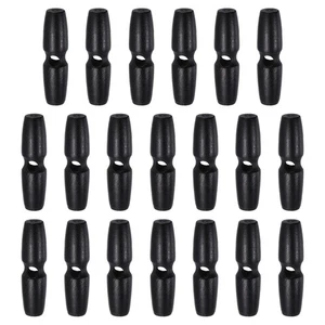 20 Pezzi Bottoni a Levetta in Legno 55mm Bottone da Cucire Oliva Foro Singolo, Nero - Foto 1 di 7