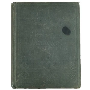 1880 Handy Dictionary English Language w/ Engravings Antique Miniature Book - Imagen 1 de 12